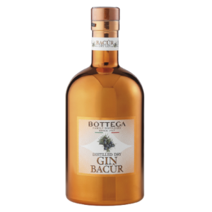 BACUR DRY GIN BOTTEGA - Très bon gin artisanal italien.