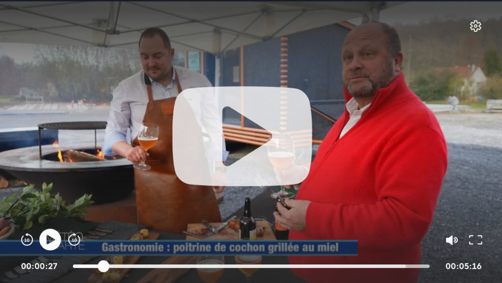 Reportage à bruyères-et-Montbérault dans l'Aisne au Clos 47, recette sur un brasero