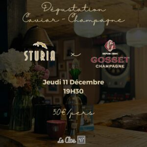 Soirée dégustation Caviar-Champagne